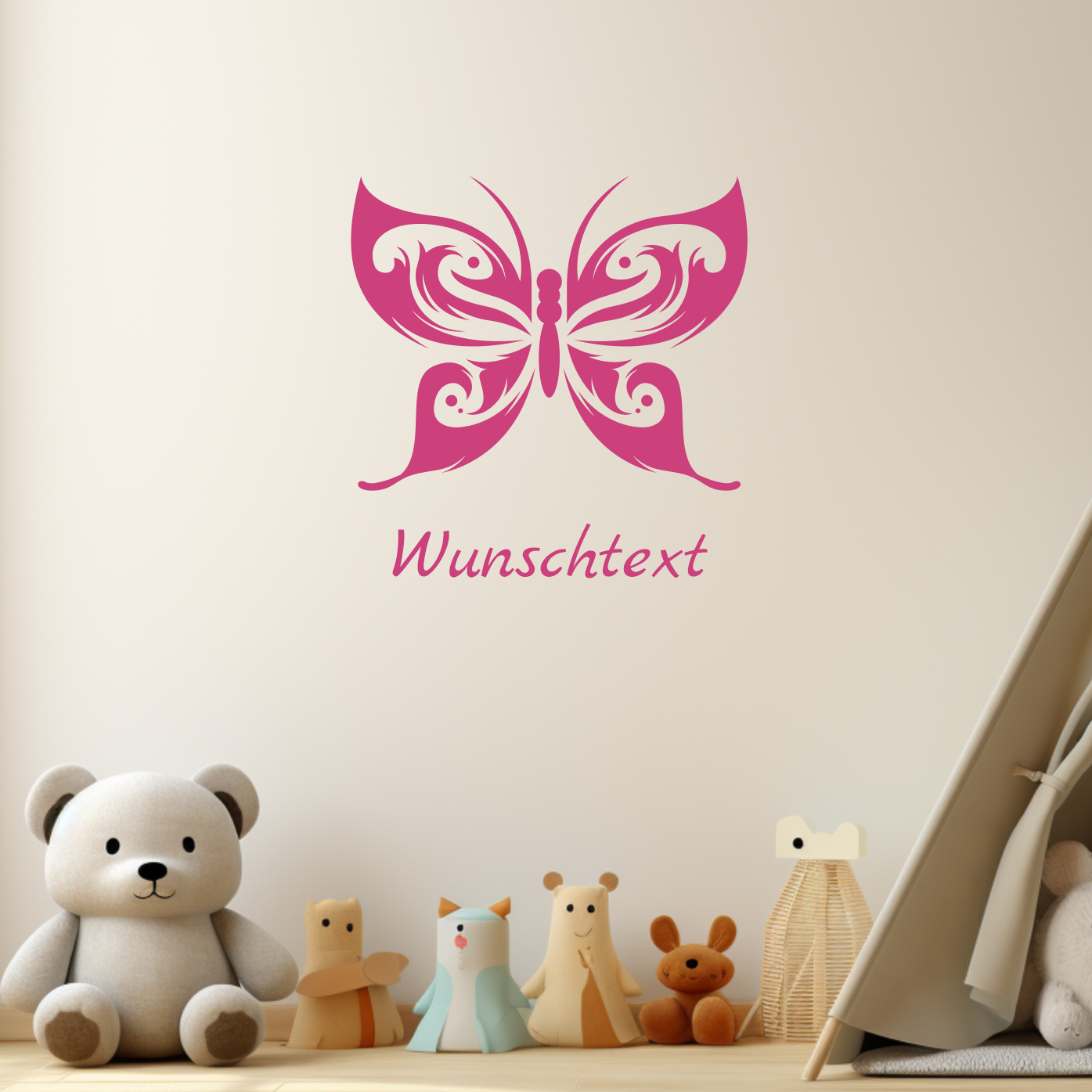 Wandtattoo Schmetterling mit Namen – personalisiert