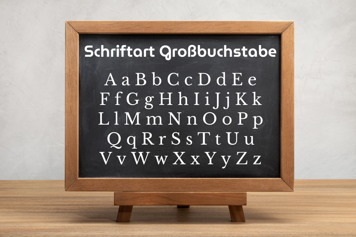 Schriftart-Übersicht für Wandtattoo Großbuchstabe mit Namen – personalisiert