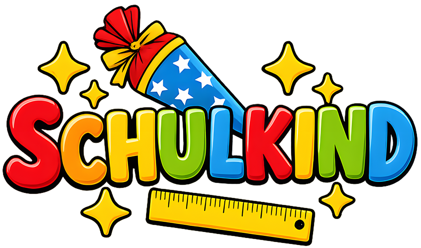 DTF Druckmotiv für Kinderwarnweste Schulkind mit Lineal