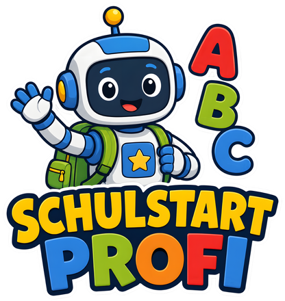 DTF Druckmotiv für Kinderwarnweste Roboter „Schulstart Profi“