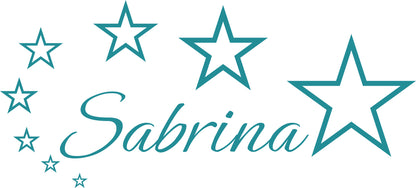 Wandtattoo Sterne mit Namen – personalisiert