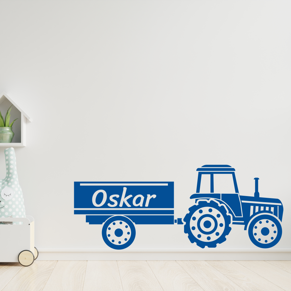 Wandtattoo Traktor mit Namen – personalisiert