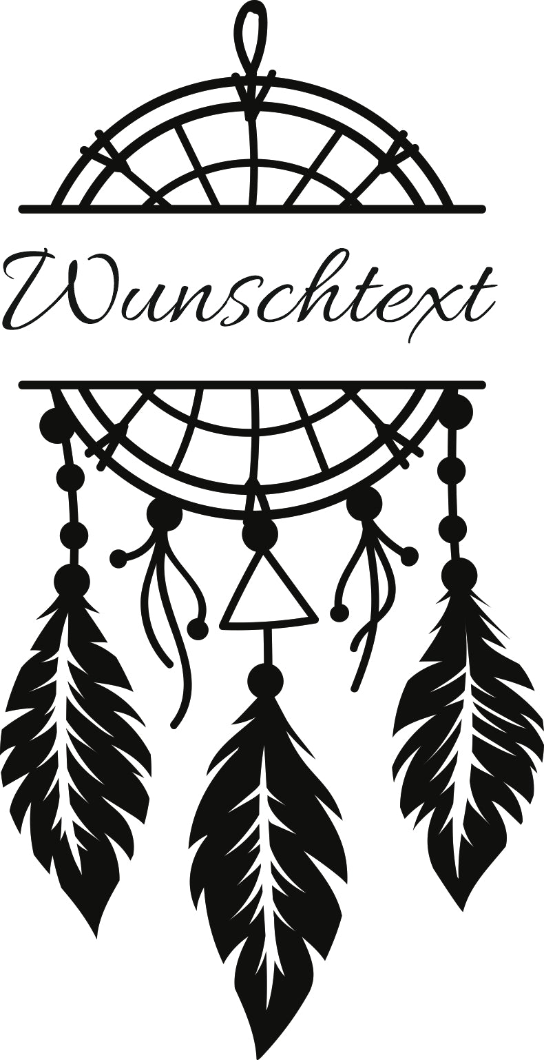 Wandtattoo Traumfänger mit Wunschtext – personalisiert