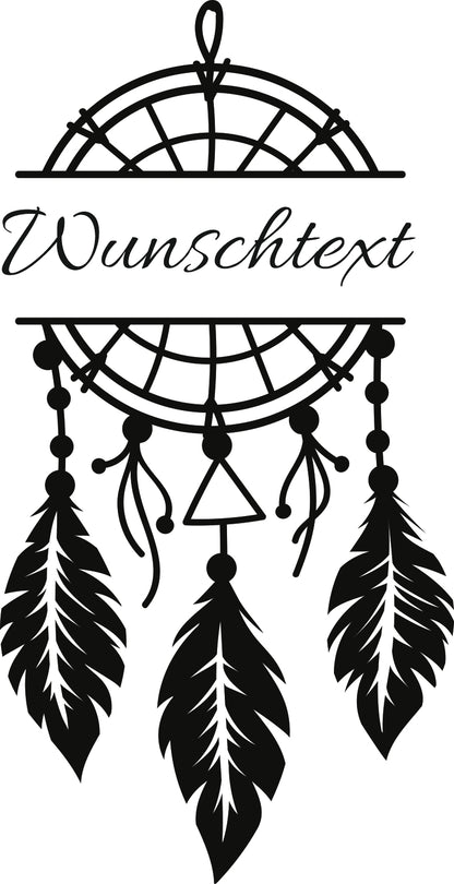 Wandtattoo Traumfänger mit Wunschtext – personalisiert