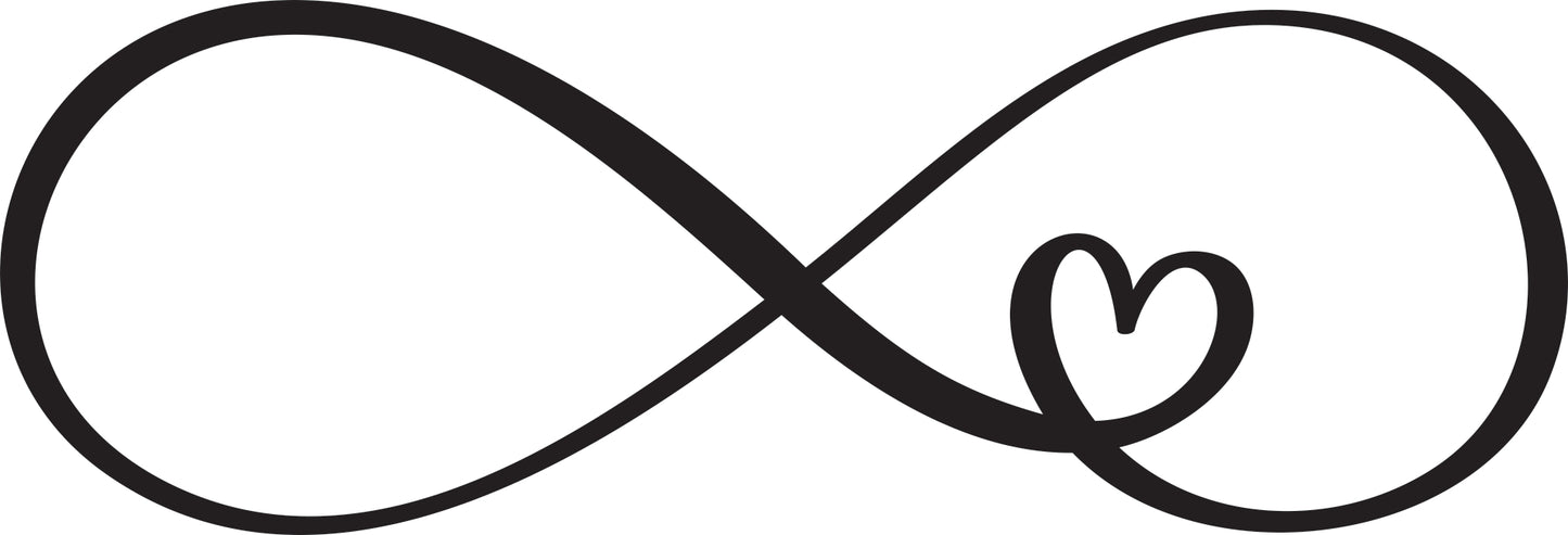 Wandtattoo Infinity Herz als Wanddeko im Wohnraum