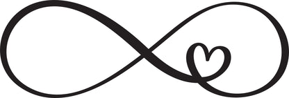 Wandtattoo Infinity Herz als Wanddeko im Wohnraum