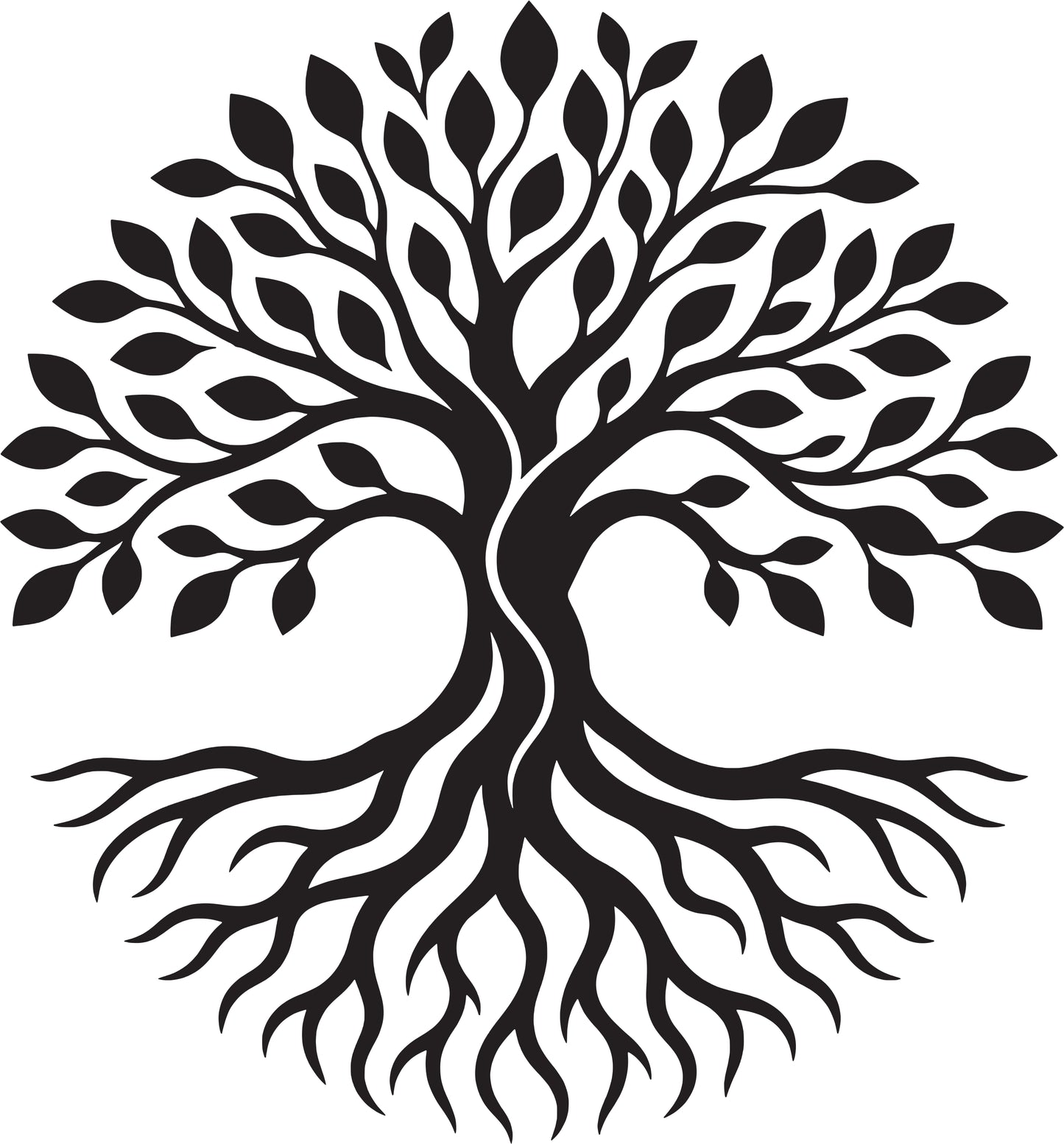 Wandtattoo Baum mit Wurzeln als Wanddeko im Wohnraum