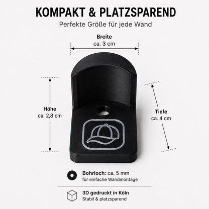 3D Kappenhalter für Caps zur Wandmontage – Produktansicht